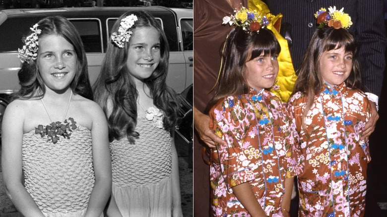 The Greenbush twins dressed for special events in the Little House on the Prairie heyday