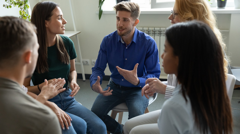 Family attends a therapy session