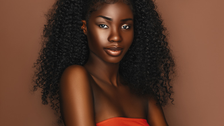 Woman with dark skin tone