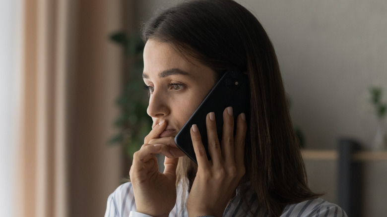 woman on phone