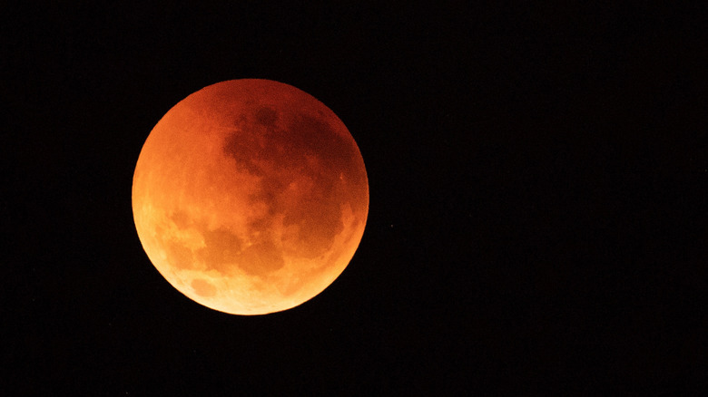 blood moon in Sydney, Australia