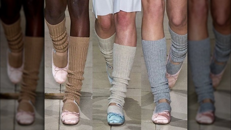 Leg warmers ballet shoes