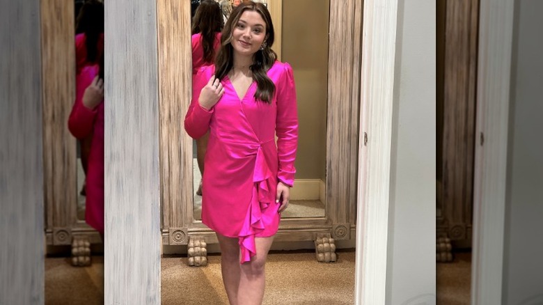 Pink cocktail dress