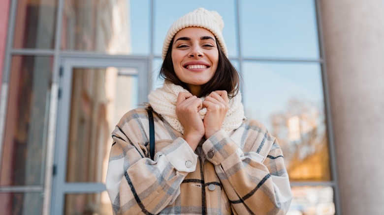 woman dressed for winter