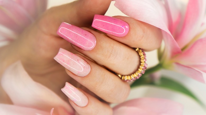 Pink nail polish