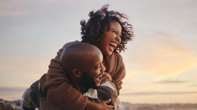 happy black couple