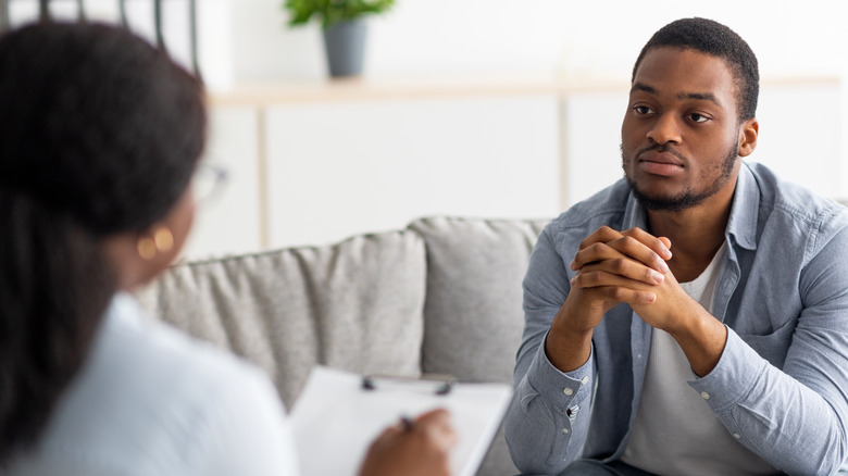 man in therapy