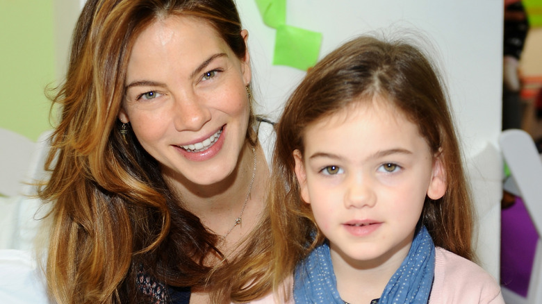 Michelle Monaghan pictured with her daughter Willow White as a child