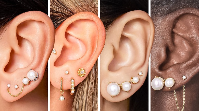 Layered lobe piercings