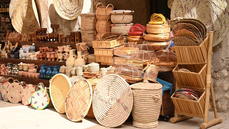 Home wares displayed for shopping