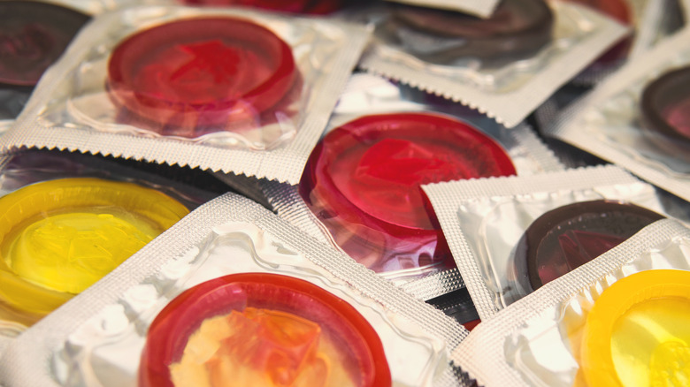 Packaged condoms