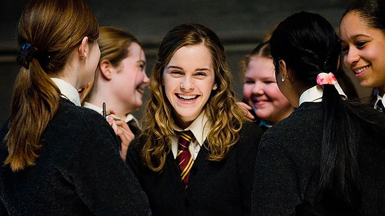 Female Harry Potter cast smiling