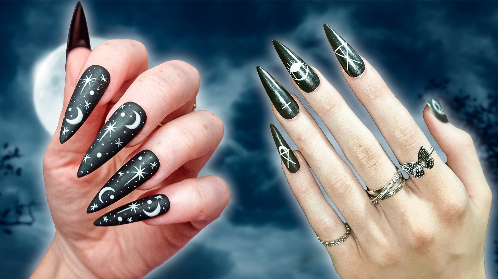Buy JELLY BLACK Korean Style Press on Nail Art, Gothic Simple Clean Nails  for Fall Winter, Halloween Nails, Goth, Stiletto Long Medium Short Online  in India - Etsy
