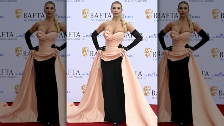 Christine McGuinness poses on the BAFTA TV Awards red carpet