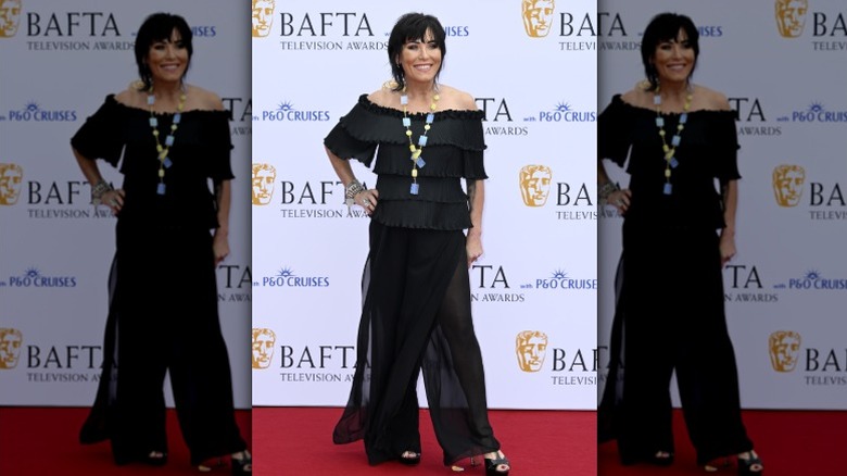 Jessie Wallace poses on the BAFTA TV Awards red carpet