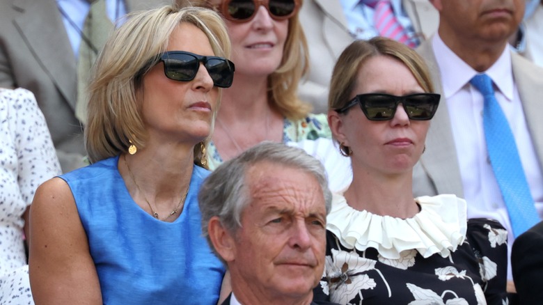 Emily Maitlis and Maxwell Martin at Wimbledon 2026.