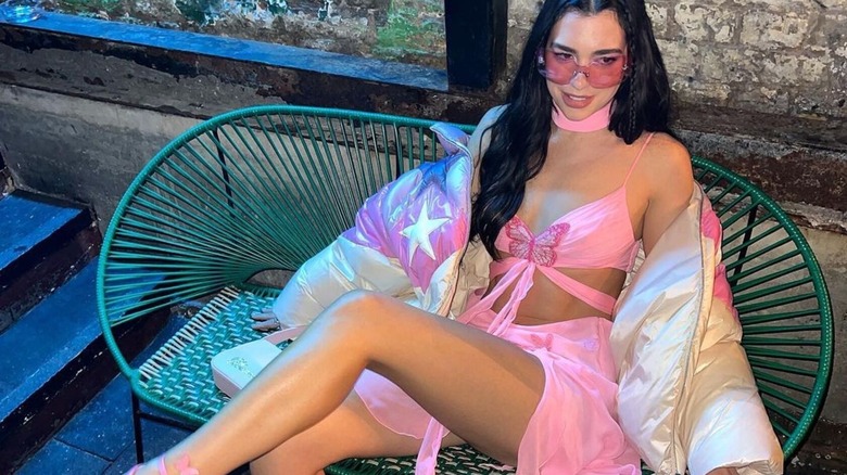 Dua Lipa blumarine butterfly outfit