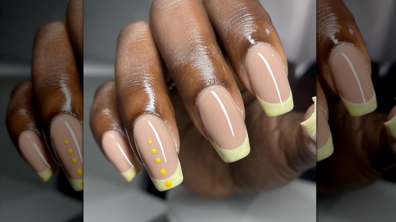 Yellow French Manicures Are The Classiest Twist On The Butter Nails Trend