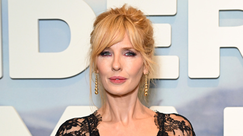 Kelly Reilly with gold earrings