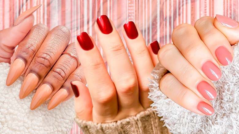 collage of nail polish colors