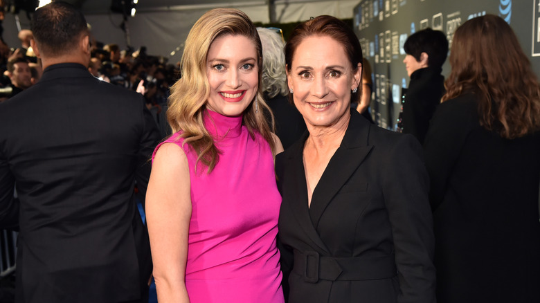 Zoe Perry (L) and Laurie Metcalf at The 24th Annual Critics' Choice Awards at Barker Hangar on January 13, 2019 in Santa Monica, California