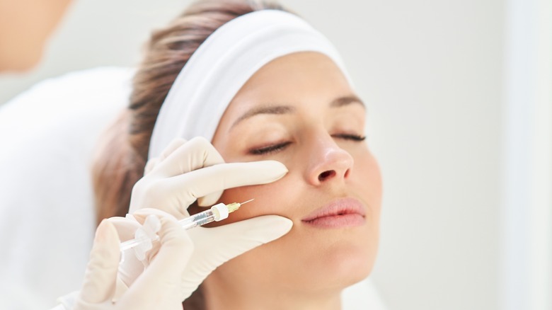 woman getting botox