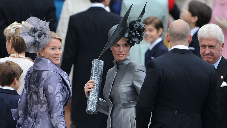 Zara Tindall at the wedding of Prince William and Catherine Middleton at Westminster Abbey in London in April 2011