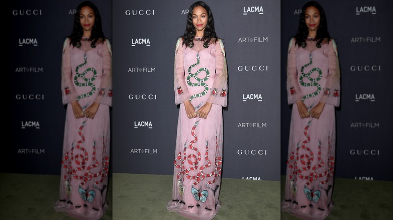 Zoe Saldaña at the 2016 LACMA Art + Film Gala.
