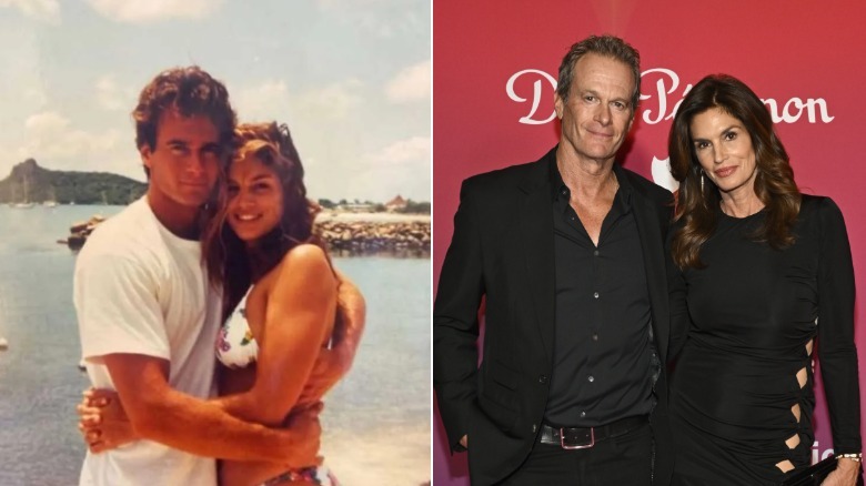 Rande Gerber and Cindy Crawford posing for photos