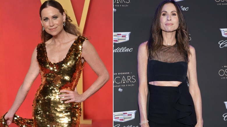 Minnie Driver on the red carpet during Oscar events.