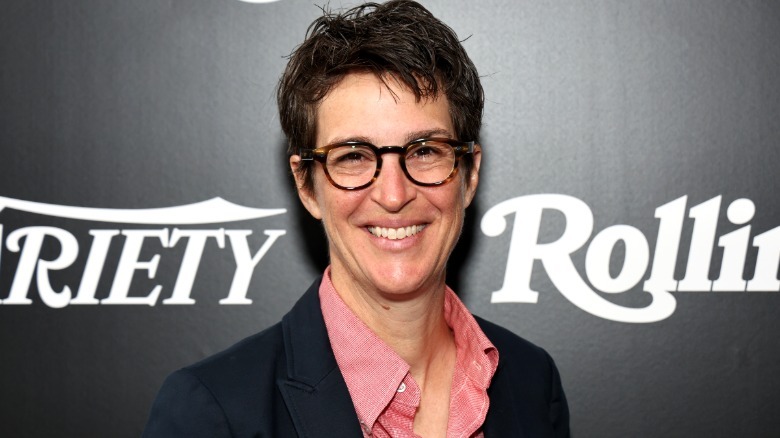 Rachel Maddow on the red carpet without makeup