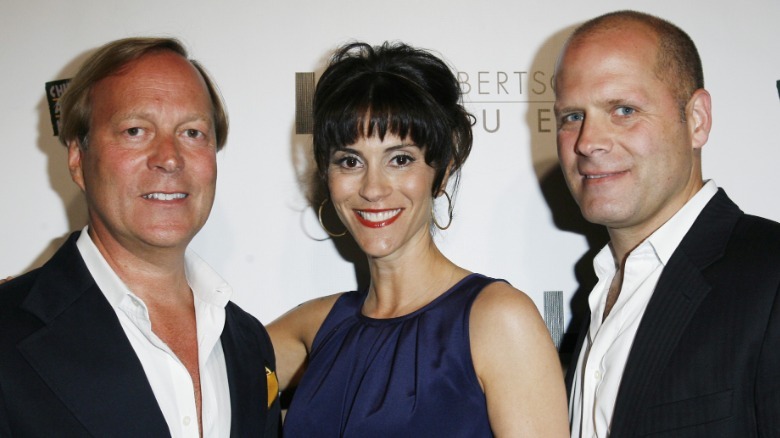 Jamie Gertz posing with Richard Lambertson and John Truex in May 2007.
