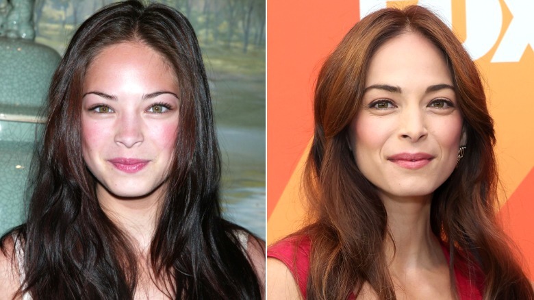 Photos of Kristin Kreuk on the red carpet in 2002 and 2025