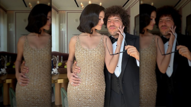 Selena Gomez and Benny Blanco's looks for Taylor Swift's wedding