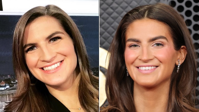 Kaitlan Collins's face in 2019 versus 2026