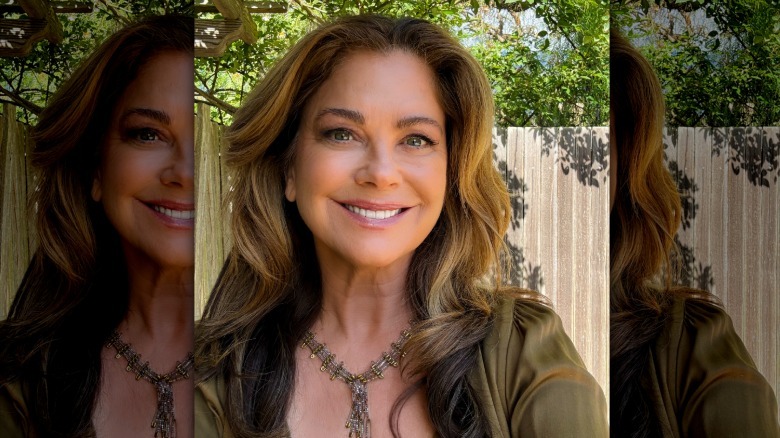 Kathy Ireland smiles for a selfie