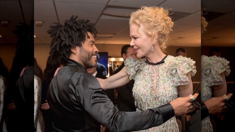 Nicole Kidman and Lenny Kravitz in 2016