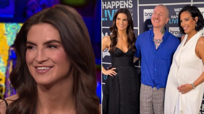 Side-by-side photos show Kaitlan Collins appearing on Bravo's WWHL