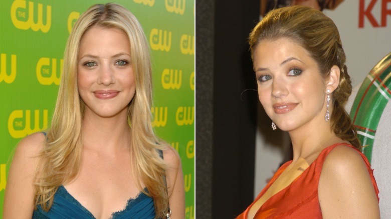 Julie Gonzalo with light and dark blond hair